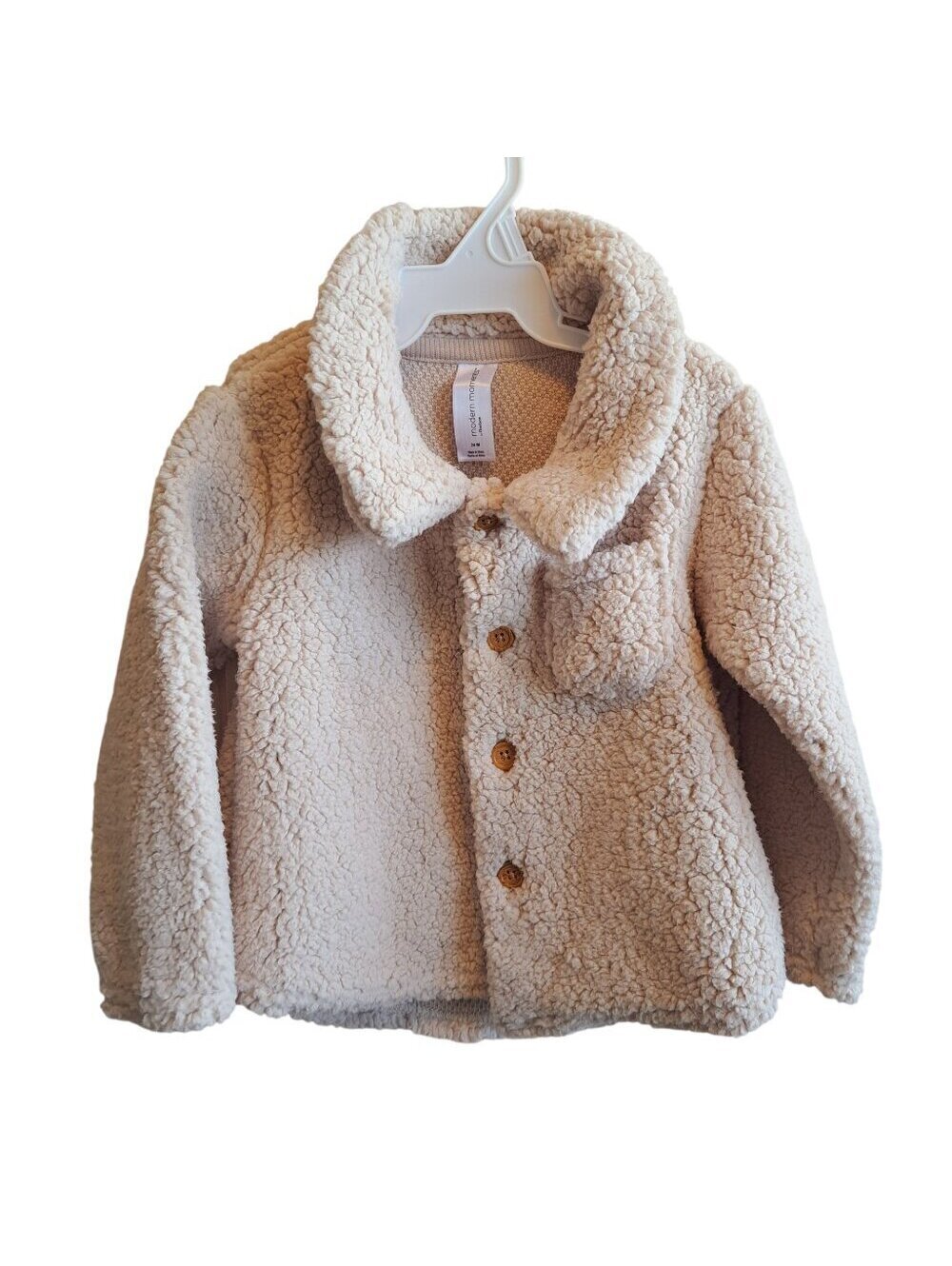 Winter Fall Autumn Cozy Unisex Micro Plush Button Down Jacket Size 24 Months